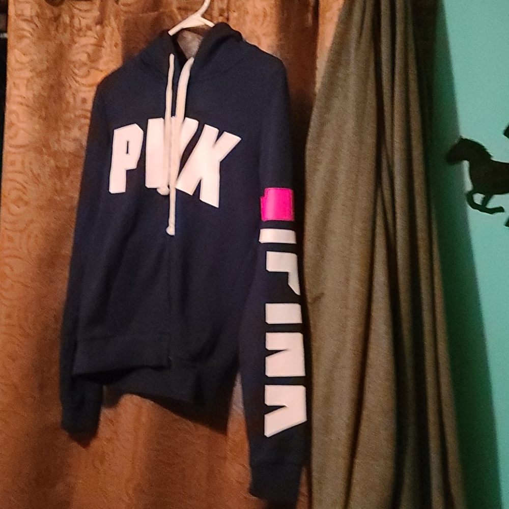 Pink zip up hoodie